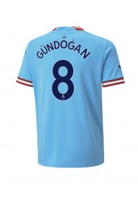 Fotbalové Dres Manchester City Ilkay Gundogan #8 Domácí Oblečení 2022-23 Krátký Rukáv